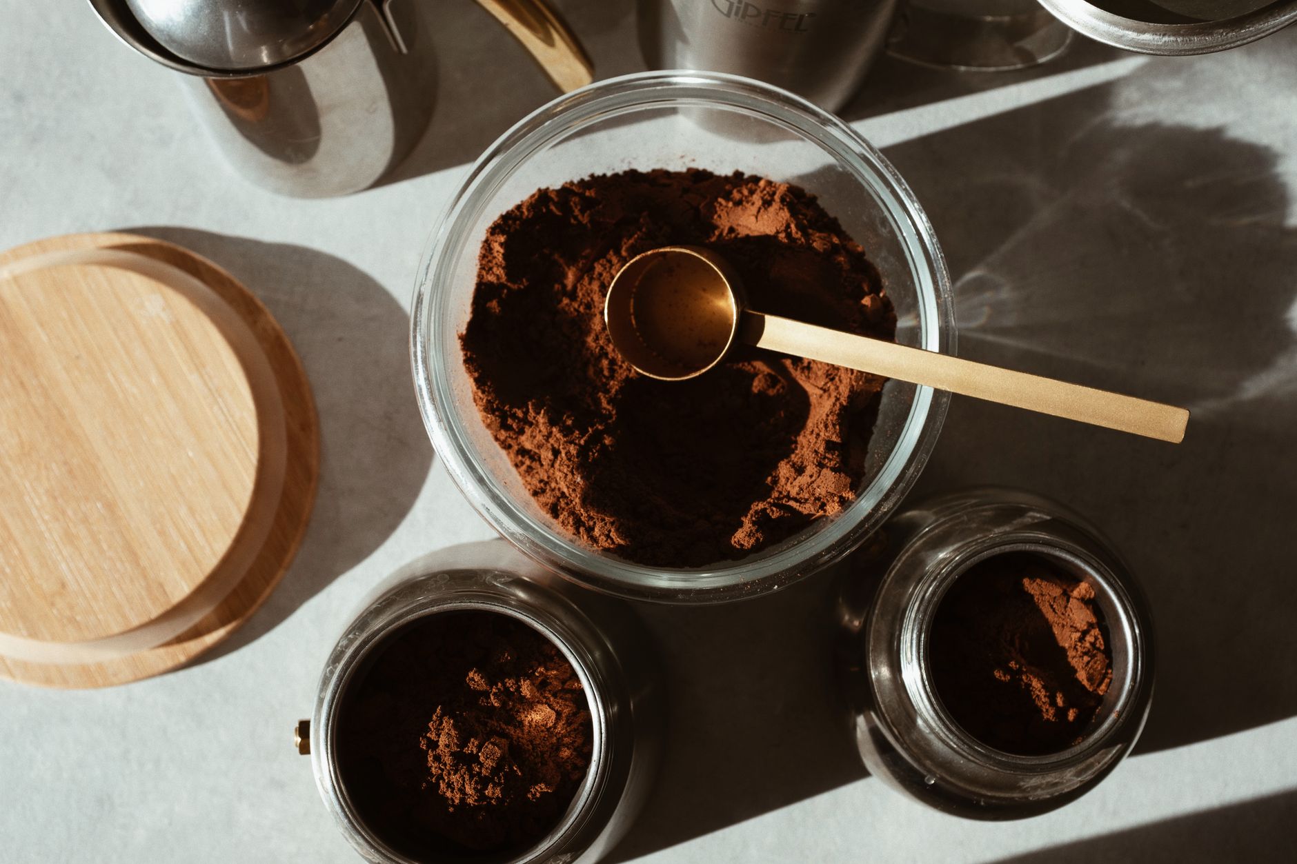 protein powder scoop in shaker